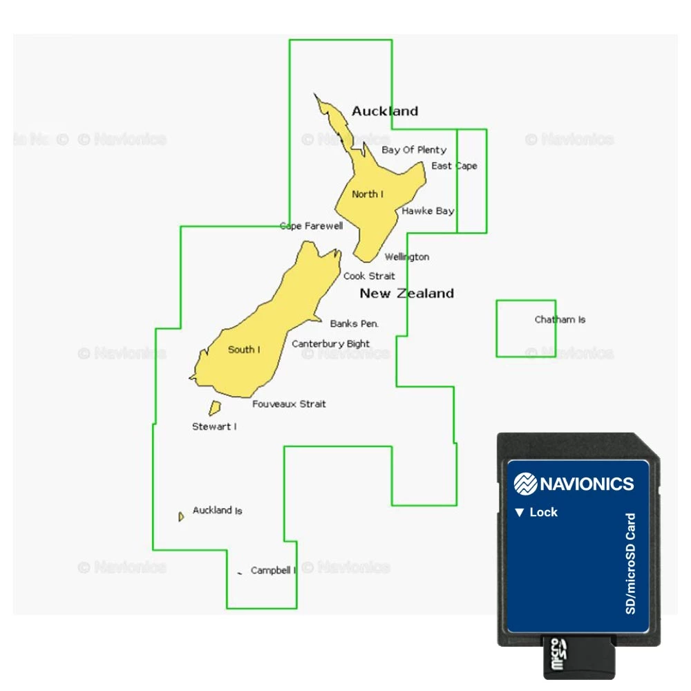 Navionics Platinum Plus Chart Card New Zealand SD/MSD 3 Navionics Platinum Plus Chart Card New Zealand SD/MSD