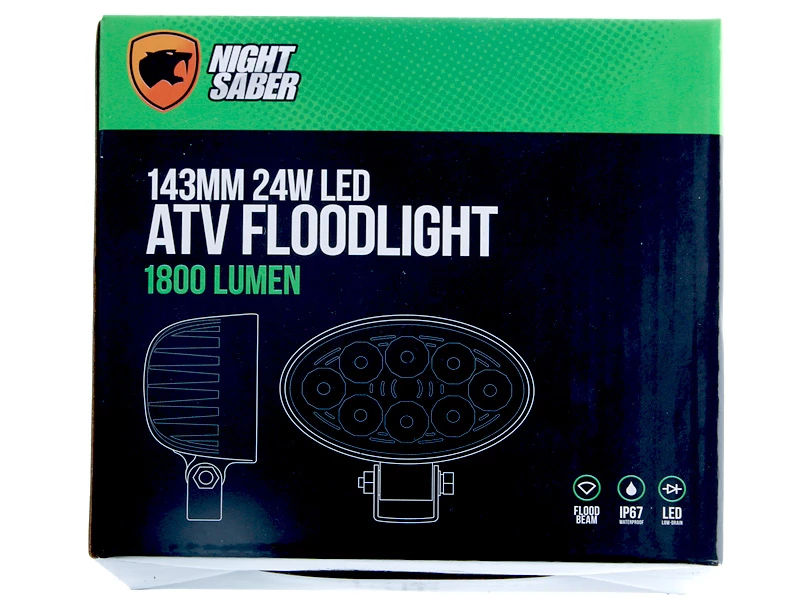 Night Saber 24W ATV LED Oval Floodlight 1800lm 8 Night Saber 24W ATV LED Oval Floodlight 1800lm - Image 6