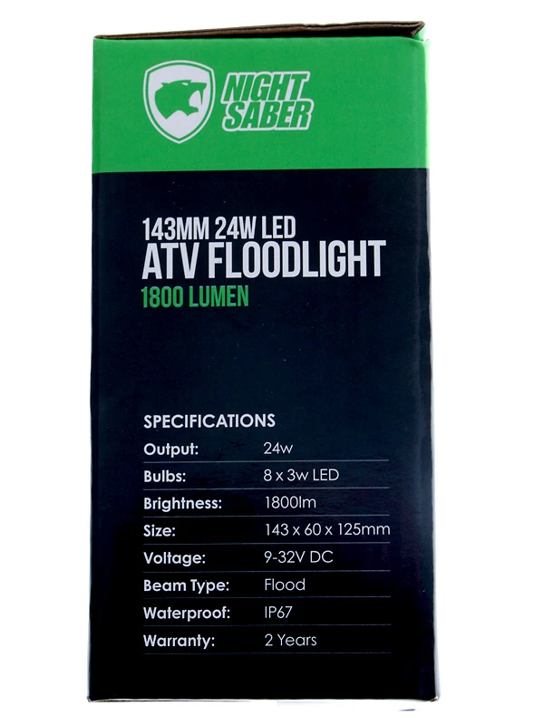 Night Saber 24W ATV LED Oval Floodlight 1800lm 9 Night Saber 24W ATV LED Oval Floodlight 1800lm - Image 7