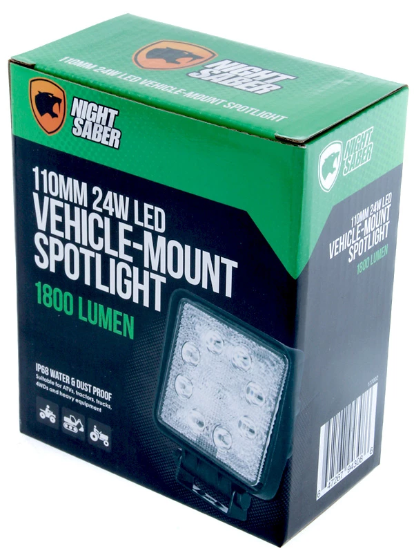 Night Saber 24W ATV LED Square Floodlight 1800lm 7 Night Saber 24W ATV LED Square Floodlight 1800lm - Image 5