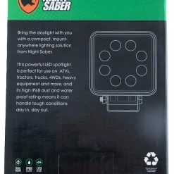 Night Saber 24W ATV LED Square Floodlight 1800lm 15 Night Saber 24W ATV LED Square Floodlight 1800lm -Navionics shop 106509 7 n
