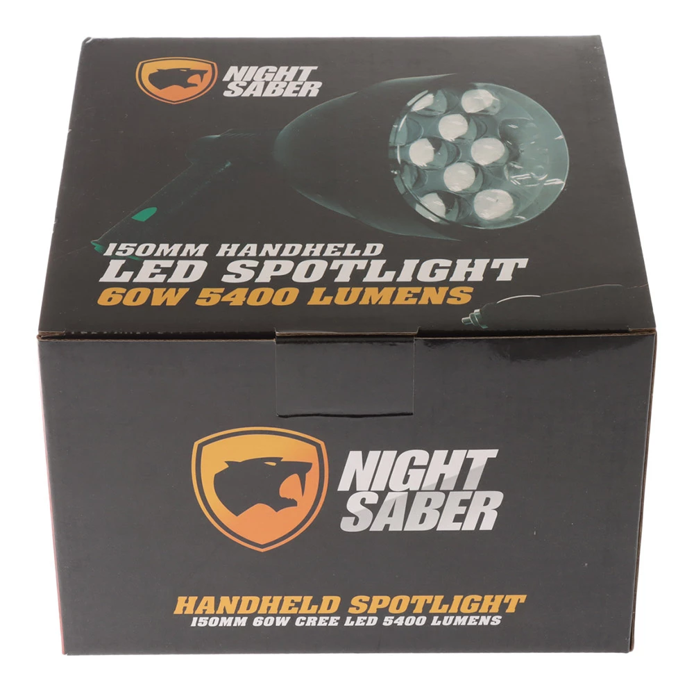 Night Saber 5400lm Corded Handheld LED Spotlight 1 Night Saber 5400lm Corded Handheld LED Spotlight