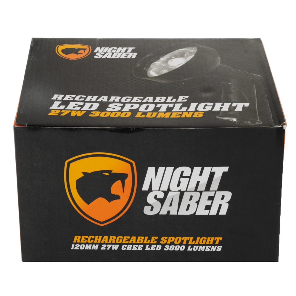 Night Saber 3000lm Rechargeable Handheld LED Spotlight 120mm 27W 3 Night Saber 3000lm Rechargeable Handheld LED Spotlight 120mm 27W