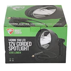 Night Saber 1200lm Corded Handheld LED Spotlight 140mm 15W