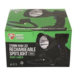 Night Saber 6500lm Rechargeable Handheld LED Spotlight 120mm 65w