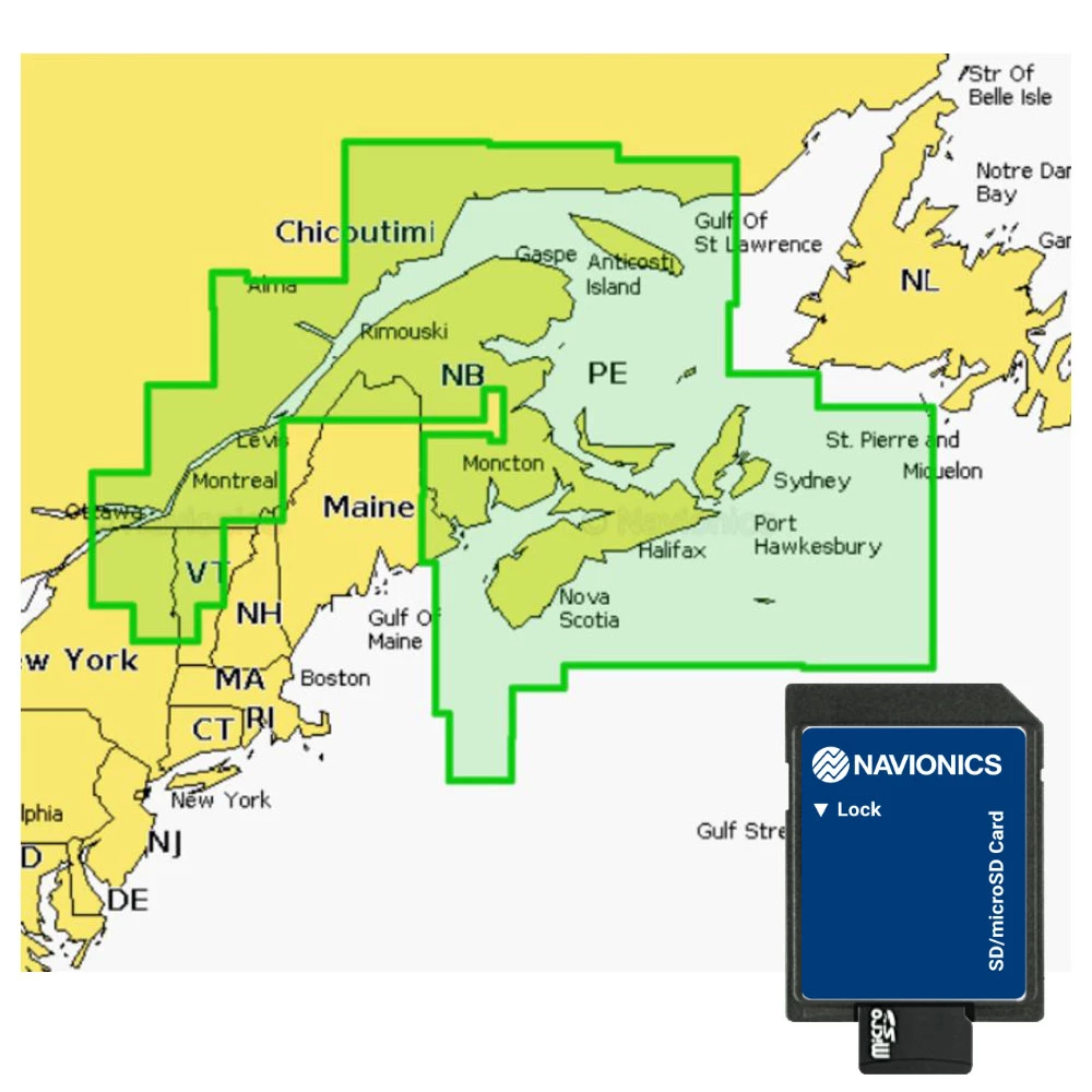 Navionics Platinum Chart Card Nova Scotia To St. Lawrence River SD/MSD Card 3 Navionics Platinum Chart Card Nova Scotia To St. Lawrence River SD/MSD Card