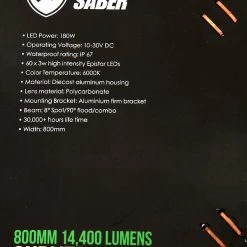 Night Saber 180W LED Curved Driving Light 14400lm 16 Night Saber 180W LED Curved Driving Light 14400lm -Navionics shop 171089 3