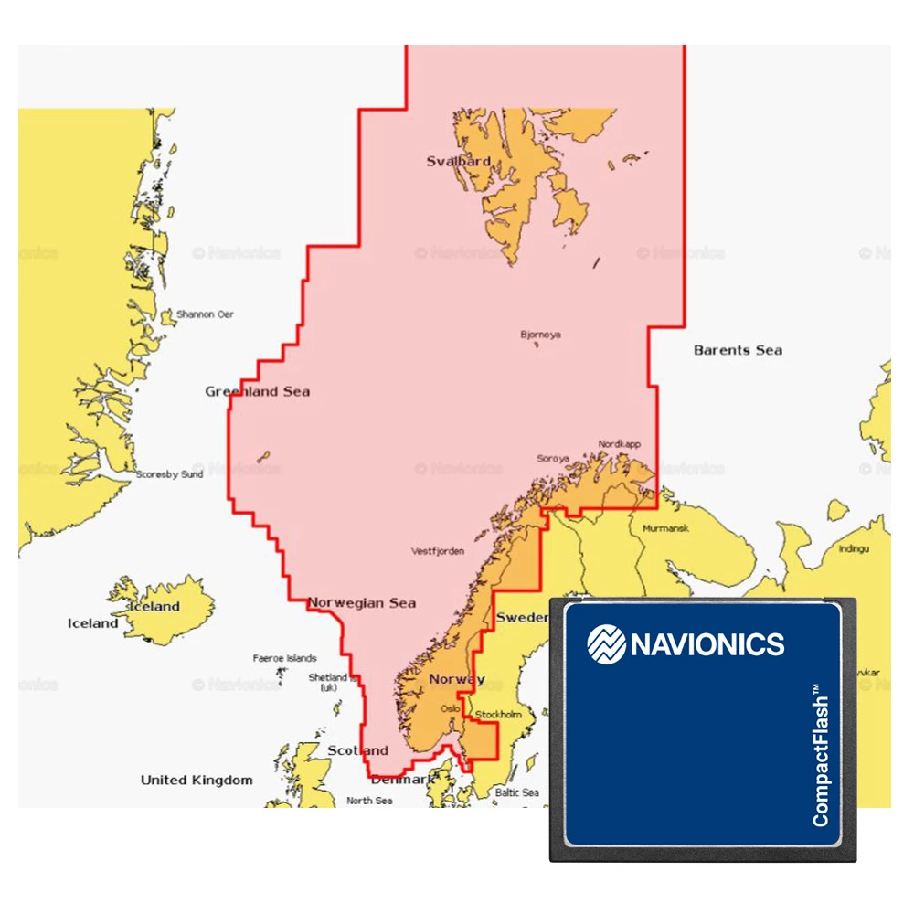 Navionics Plus 49XG Norway CF Chart Card 3 Navionics Plus 49XG Norway CF Chart Card