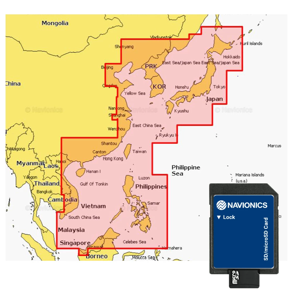 Navionics Plus 35XG China Sea SD/MSD Chart Card 3 Navionics Plus 35XG China Sea SD/MSD Chart Card